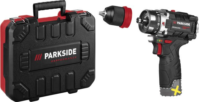 Parkside Performance 12 V Akku-Schlagbohrschrauber PSBSAP 12 A1, Schwarz, ohne Akku und Ladegerät - Bild 1