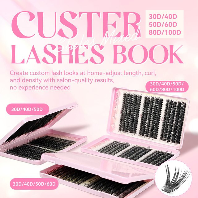 Yelix Wispy Lashes Wimpernverlängerungs-Set, 640 Stück, Black, Unisex - Bild 1