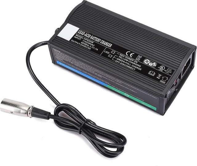 OutsideWorld 24V Ladegerät für Elektromobile und Rollstühle mit EU-Stecker in Schwarz - Bild 1