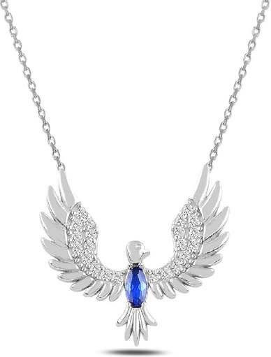 Halskette 925 Silber, Roségold, Zirkonia, Damen, 45 cm - Bild 1