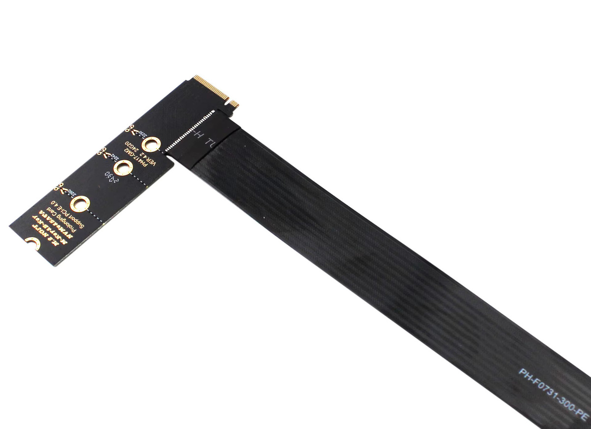 T.F.SKYWINDINTL M.2 NVMe PCIe 4.0 Erweiterungskabel NGFF M-Key für SSD Formfaktoren 2230 2242 2260 2280 in Schwarz - Bild 2