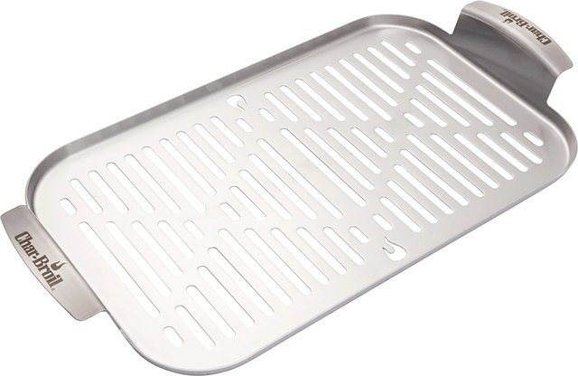 Char-Broil Grill+ Grillpfanne aus Edelstahl in Silber, B: 42,5 cm, T: 22,0 cm, H: 5,0 cm - Bild 1