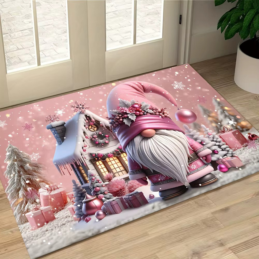 VIKAMA Weihnachtszwerg-Fußmatte, rutschfest, mehrfarbig, B/T: 60 x 40 cm - Bild 1