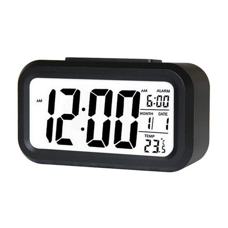 Tooarts Digitaler Wecker mit Datumsanzeige, Thermometer und Schlummerfunktion, Schwarz, Rechteckig - Bild 6