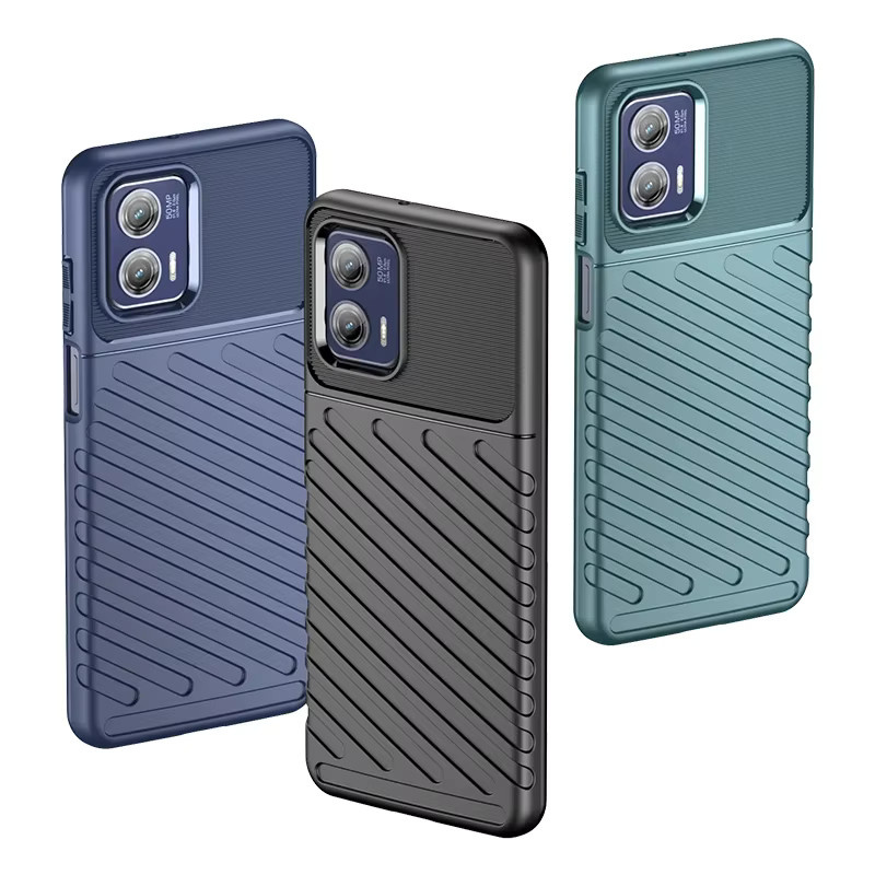Stoßfeste Silikon-Handyhülle für Motorola Moto G-Serie G13 G23 G53 5G G73 E13 in Schwarz - Bild 1