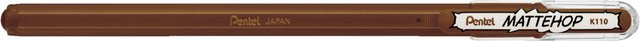 Pentel Gelstift Mattehop in Braun mit brauner Tinte und 1,0 mm Stiftstärke - Bild 1
