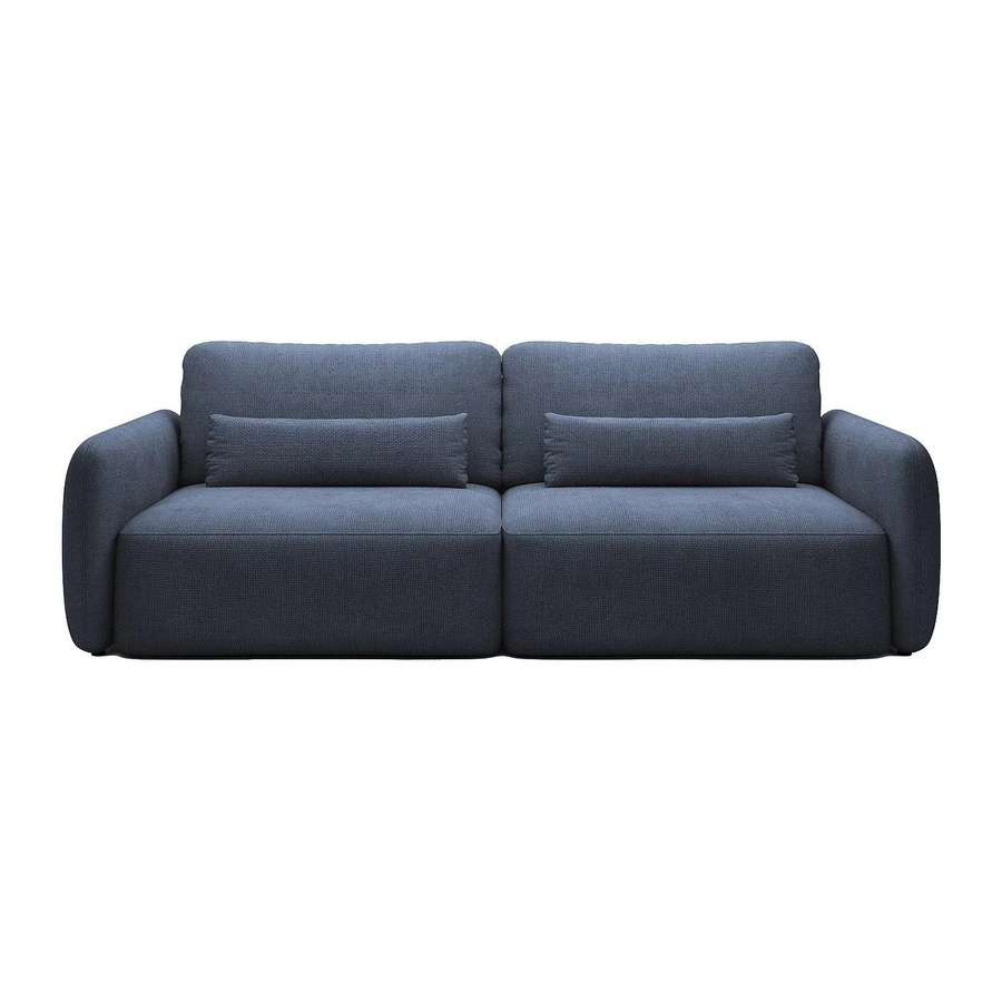 Schlafsofa VOPOZA in Marineblau mit Polsterung und Schlaffunktion, Breite: 238 cm - Bild 2