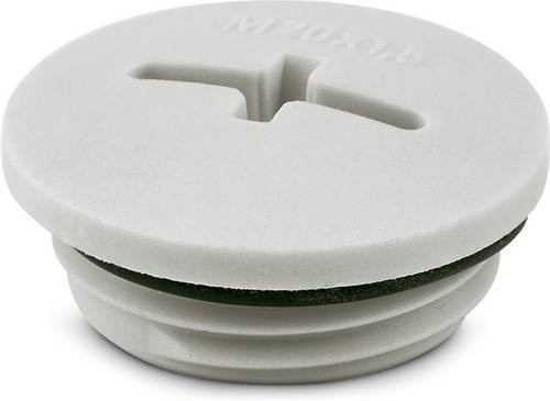 Phoenix Contact 1424520 A-INSP-M25-68N-P-LG Verschlussschraube M25 aus Nylon in Grau und Weiß, 10 Stück - Bild 1