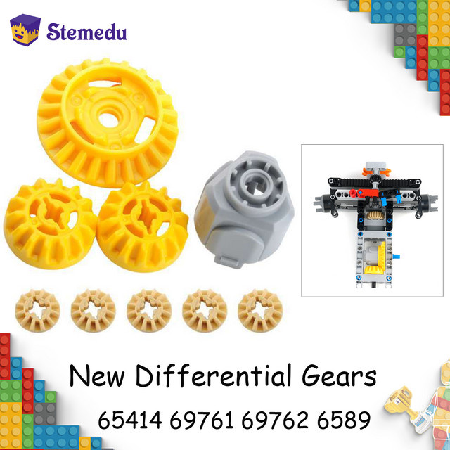 Stemedu Differentialgetriebe Bausteine für technische Modifikationen, Mehrfarbig, kompatibel mit Legoeds - Bild 1