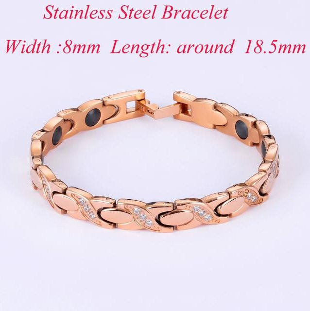 Wucifang Jewelry Armband, 18 Karat Gold vergoldet, Edelstahl, Zirkonia, Unisex - Bild 1