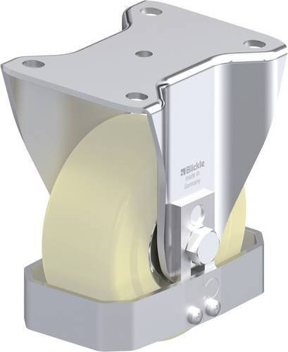 Blickle Stahlblech-Bockrolle BH-GSPO 125K-FS in Silber, Rad-Durchmesser: 125 mm, Tragfähigkeit (max.): 900 kg - Bild 1