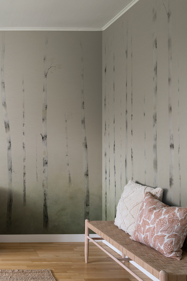 Sandberg Mural Sundborn Tapete mit floralem skandinavischem Design in Spring Green - Bild 1