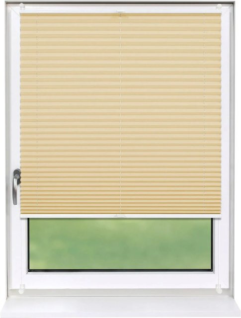 Deco-Raum Plissee Basic Klemmfix in Beige, blickdicht, Breite: 120 cm, Höhe: 150 cm - Bild 1