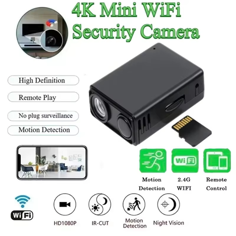 Lenovo Kabellose Mini-WLAN-Sicherheitskamera in Schwarz mit Nachtsicht, Bewegungserkennung und App-Steuerung - Bild 2