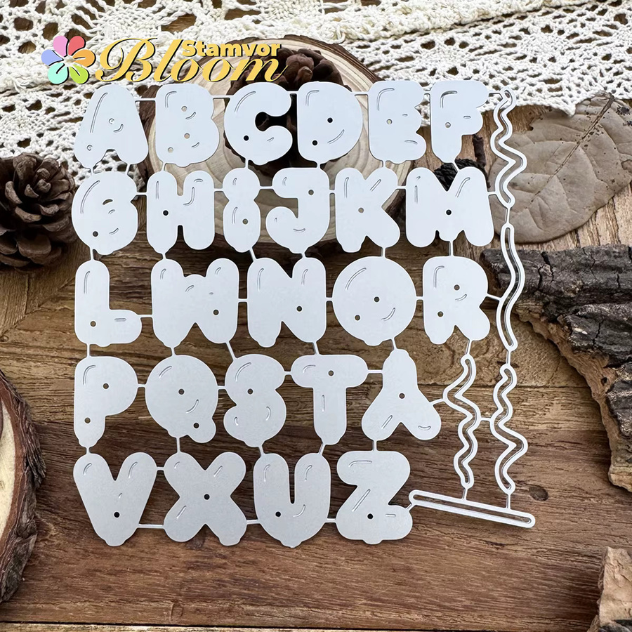 Metall Stanzformen Alphabete Luftballons für Scrapbooking und dekorative Prägung - Bild 5