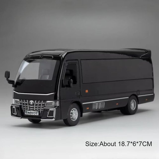 Linyi toy car Geschäftsbus Modell, 1:32 Maßstab, Polizei, Metall, mit Licht und Sound, ab 14 Jahren - Bild 1