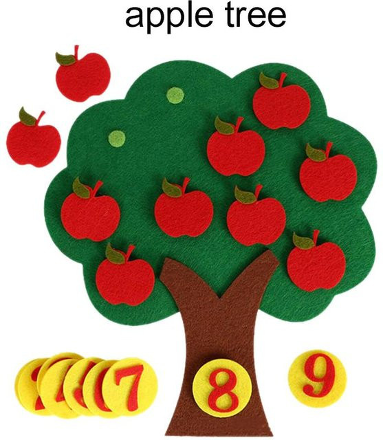 Binchi Obstbaum Filz-Set, Filz, Bunt / Mehrfarbig, Rot, Zubehör - Bild 1