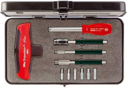 Wiha TorqueVario-S Tplus Drehmoment-Schraubendreher mit Quergriff Set 11-teilig mit variabel einstellbarer Drehmomentbegrenzung in Box - Bild 1
