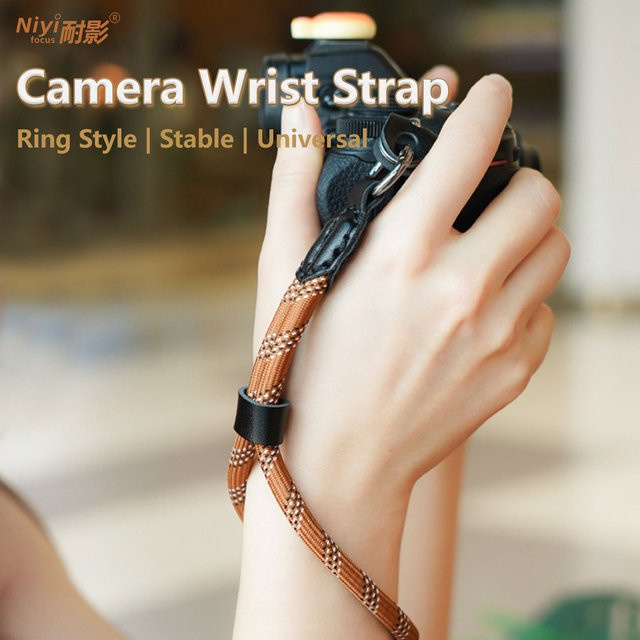 NiYi Focus Kamera Handgelenk Schnellverschlussband Handschlaufe Universal in Orange für Canon Sony Fujifilm und Nikon - Bild 1