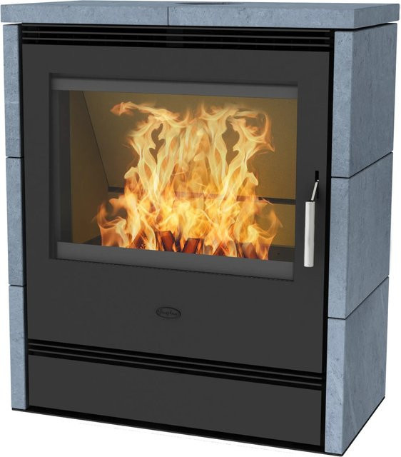 Kaminofen FIREPLACE Rönky in Schwarz mit Speckstein und 11,2 kW Leistung für Dauerbrand - Bild 1