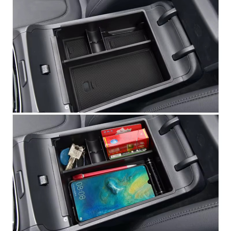 YaLumei Armlehnen-Organizer für Hyundai Tucson NX4 Hybrid N Line, Center Konsole Aufbewahrungsbox, Schwarz - Bild 3