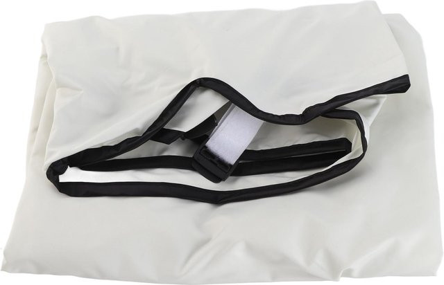 TOMTOP JMS Garten-Hängematte als 3-Sitzer Schaukelstuhl aus wasserbeständigem Polyester-Taft in Beige und Weiß - Bild 1