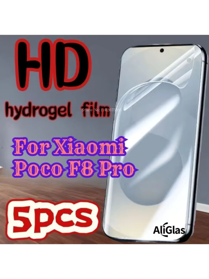 5 Stück Xiaomi Poco F8 Pro Displayschutz aus flexibler TPU-Folie, transparent - Bild 6