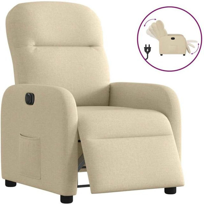 Elektrischer Relaxsessel von vidaxl in Beige aus Stoff, Modernes Design - Bild 1