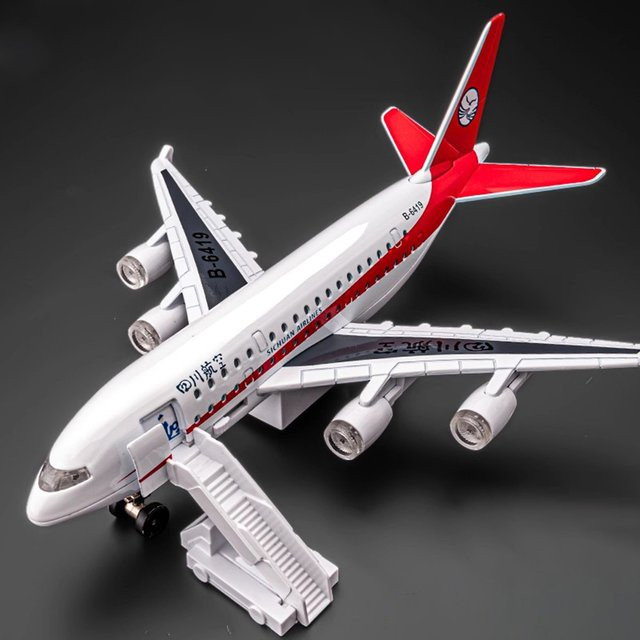 DUFFDUN China Eastern A380 Flugzeugmodell, 1:32, mit Musik und Licht, weiß - Bild 1