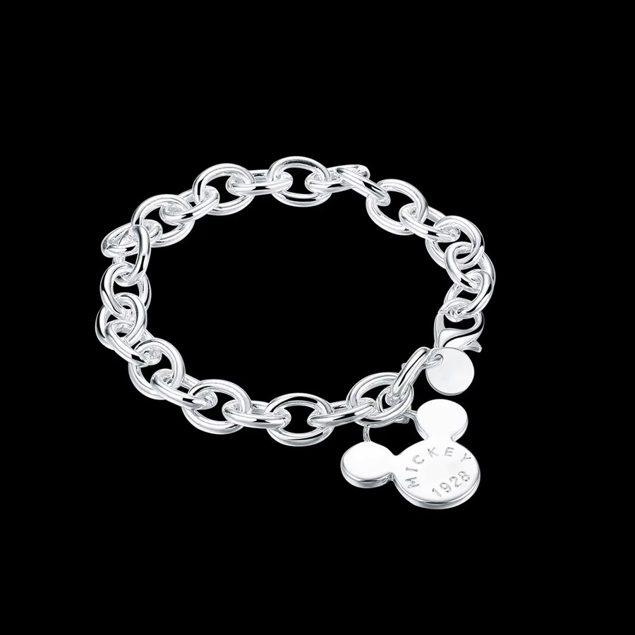 Wing of dream Armband, 925 Silber, Mickey Anhänger, Damen, 20 cm - Bild 4