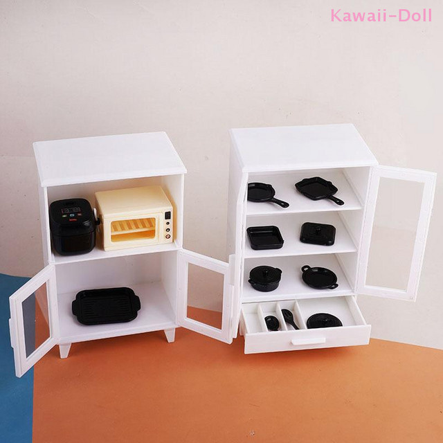 DIAPER&CORED Miniatur-Reiskocher Schrank, Puppenhaus-Möbelmodell, Zubehör, 1-teiliges Set - Bild 1