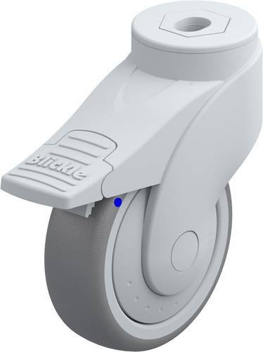 Blickle Lenkrolle mit Feststeller LWGX-TPA 101XKF-FI in Silber/Grau mit 100mm Rad-Durchmesser und 100kg Tragfähigkeit - Bild 1