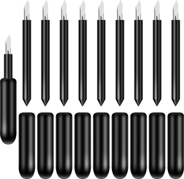 10 Stück Cricut 60-Grad-Schneideklingen in Schwarz für Cricut Explore 3, Air 2, Air, One sowie Cricut Maker 3 und Maker aus Stahl - Bild 1