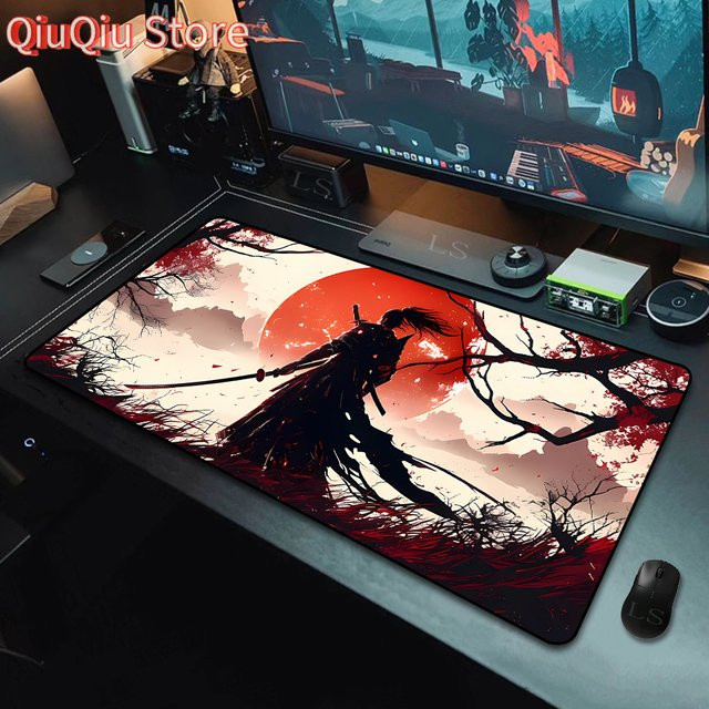 Potdemiel Gaming Mauspad Samurai Oni Japan Design, B/H: 90 x 40 cm, Multicolour - Bild 1