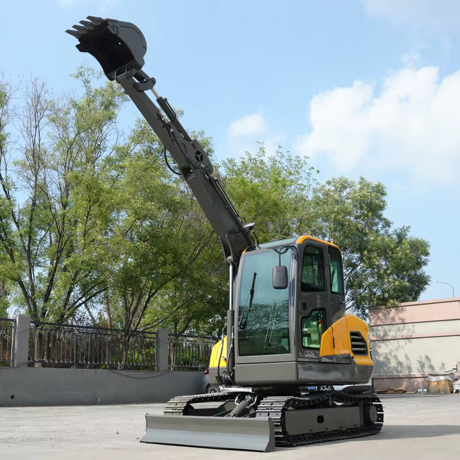 Kubota Diesel Minibagger mit EPA-Motor in Gelb, Crawler Micro Digger für den landwirtschaftlichen Einsatz - Bild 5