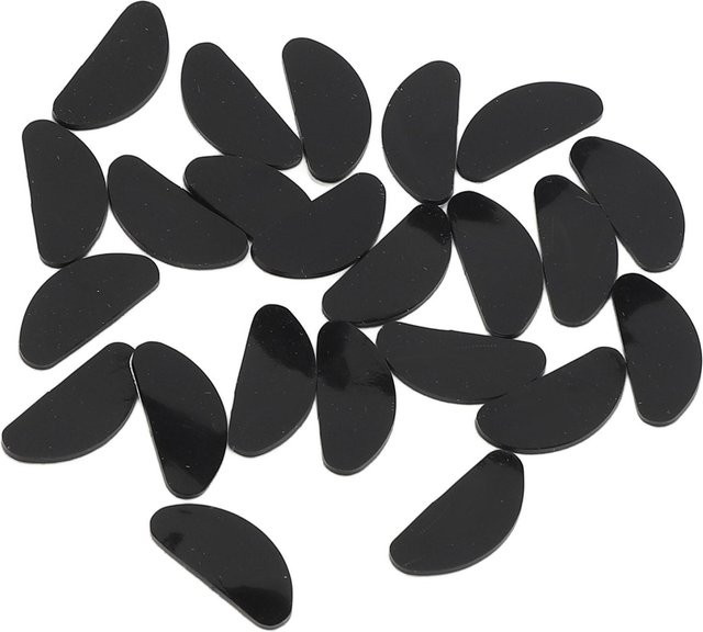 Nasenpads Silikon, D-förmig, rutschfest, selbstklebend, Schwarz, 20 Paar - Bild 1
