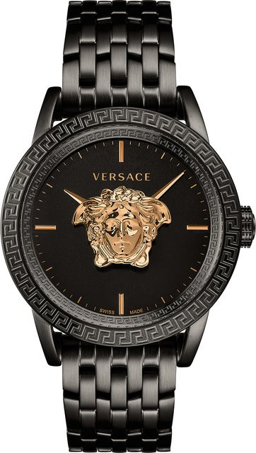 Versace Armbanduhr, Quarz, Edelstahl, 43 mm, Herren, Schwarz - Bild 1