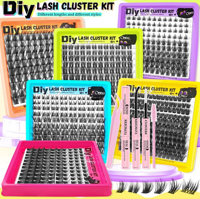 ORREUI Wimpern-Cluster-Extensions Set, D-Curl, Damen - Bild 1