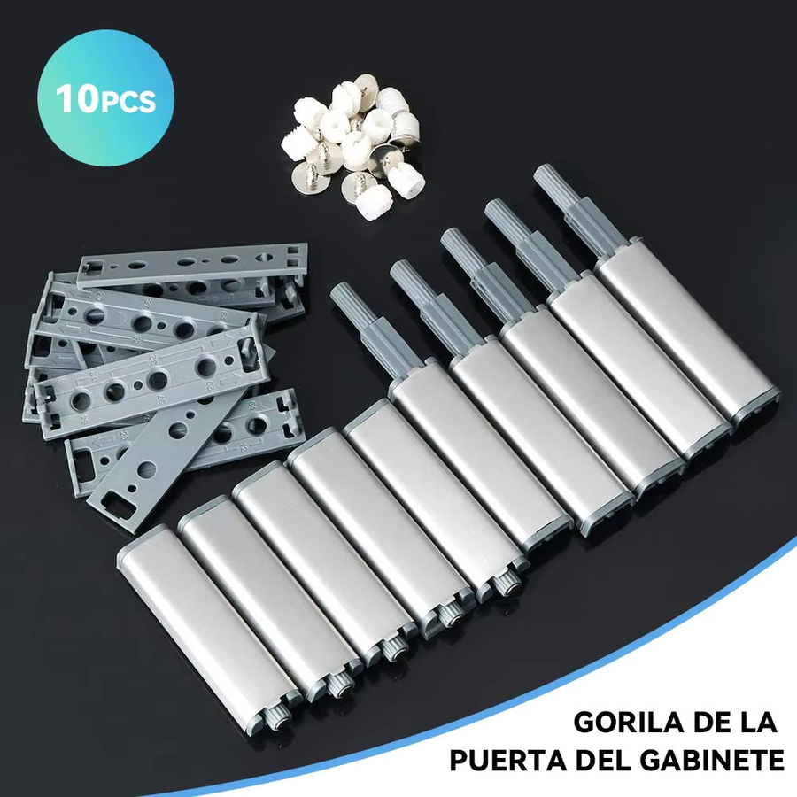 10er-Pack magnetische Druckriegel von XMSJ in Silber für Schrankbeschläge und Küchentüren - Bild 2