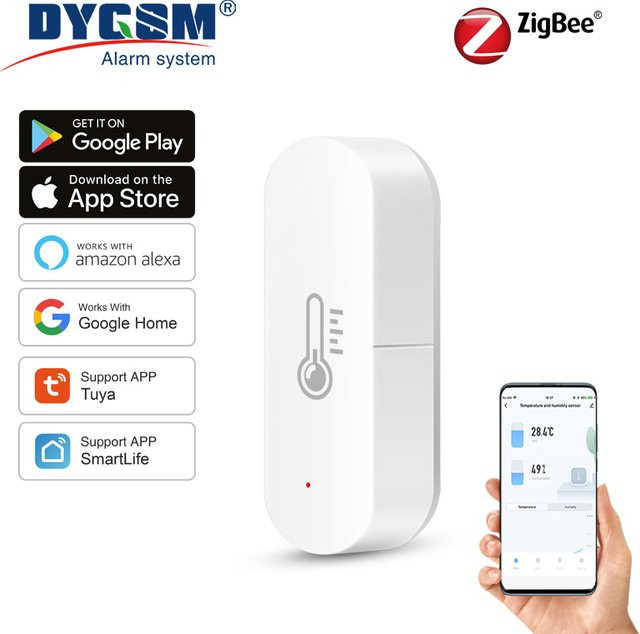 Tuya Zigbee Smart Temperatur und Luftfeuchtigkeit Sensor zur Fernüberwachung via App für Smart Home mit Alexa und Google Unterstützung - Bild 1