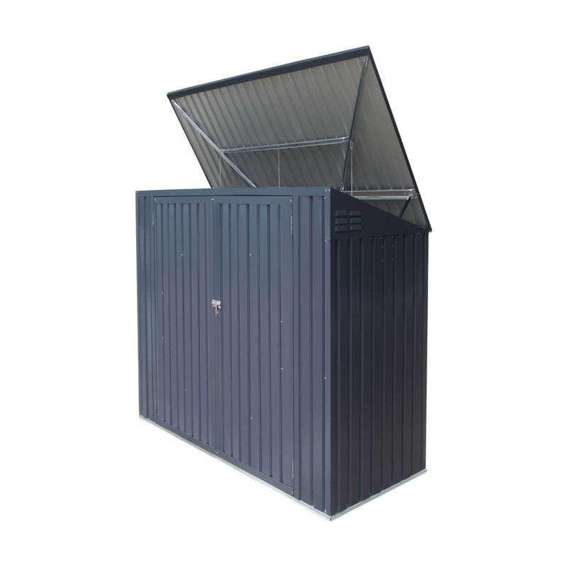 Westmann Metall Mülltonnenbox Gerätebox 73 Dunkelgrau B/H/T: 100 x 235 x 131 cm - Bild 2