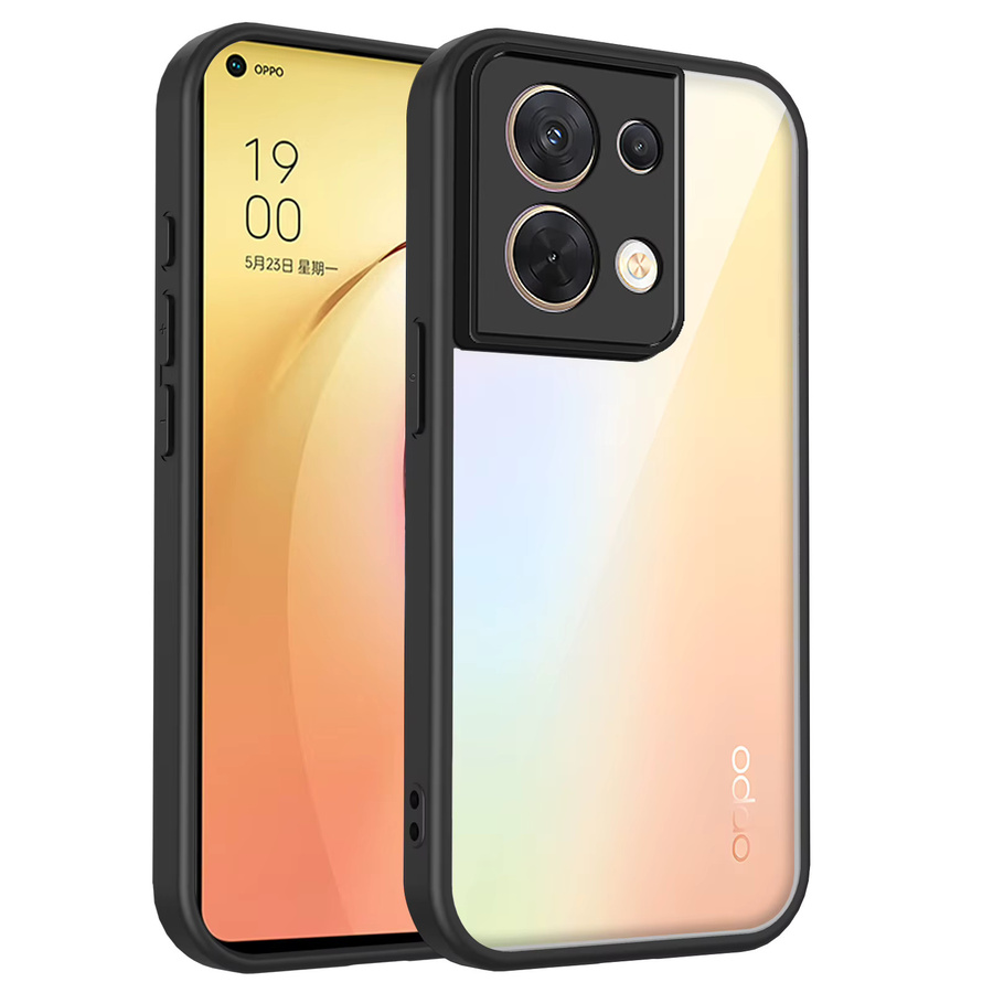 Stoßfeste Silikon-Schutzhülle für Oppo Reno8 5G in Transparent mit matter Rückseite - Bild 2