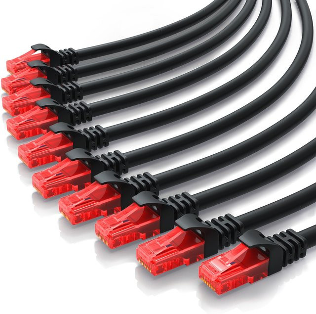CSL Cat 6 Gigabit Ethernet LAN Kabel, UTP Patchkabel, Schwarz, Länge: 0,25 m - Bild 1