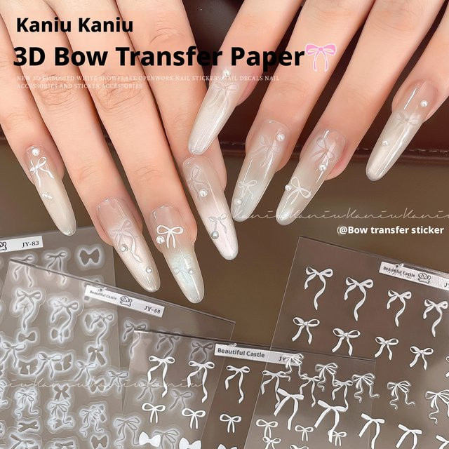 Kaniu Nail Art Aufkleber Schleife, Glänzend - Bild 1