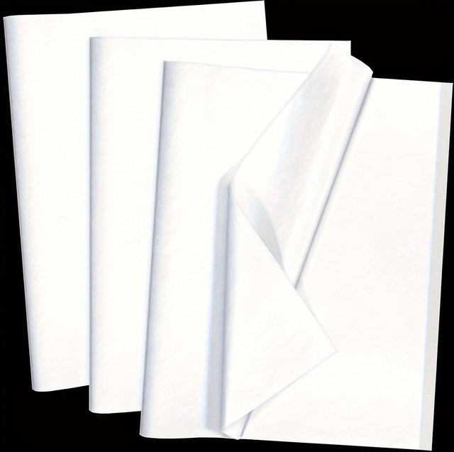 SZ-JZQ Seidenpapier Weiß, 60 Blatt Bastelpapier für Geschenke und Dekorationen - Bild 1