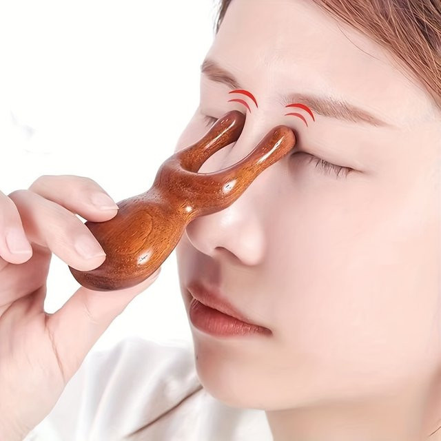 FODRK Sandelholz-Frosch-Massagegerät für Gesicht und Augen, Unisex - Bild 1