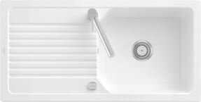 Villeroy & Boch Linara Spüle flächenbündig in Weiß mit Ablaufgarnitur und Exzenter CeramicPlus Breite: 60 cm - Bild 1
