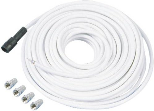 Telestar SAT Anschlusskabel mit 1x F-Stecker auf 1x F-Stecker in Weiß, 30 m - Bild 1