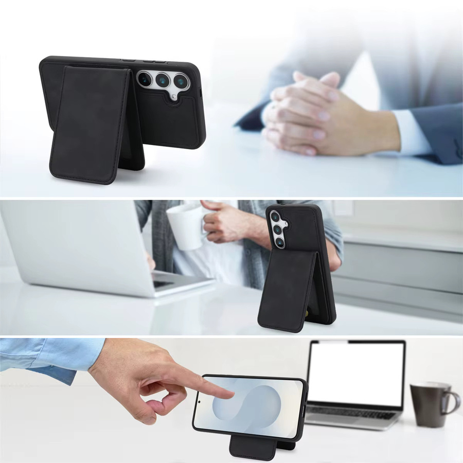 Magnetische Leder-Brieftasche als Schutzhülle für Samsung Galaxy S25 S24 FE S23 Ultra S22 Plus A55 A35 A15 A54 in Schwarz oder Grau - Bild 6