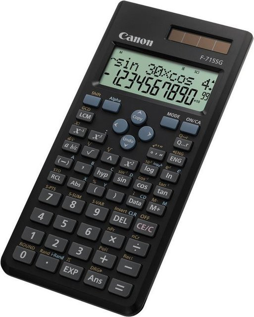 Canon F-715SG Wissenschaftlicher Taschenrechner in Schwarz mit Solarpanel und Batterie - Bild 1